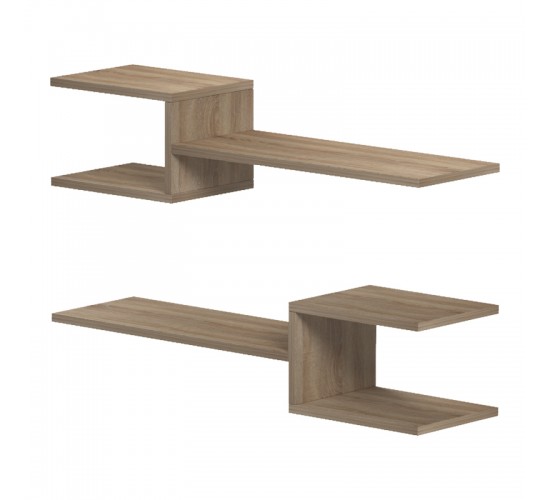 Ραφιέρα τοίχου Galler sonoma 79x19.5x18εκ Υλικό: MELAMINE15mm 230-000166