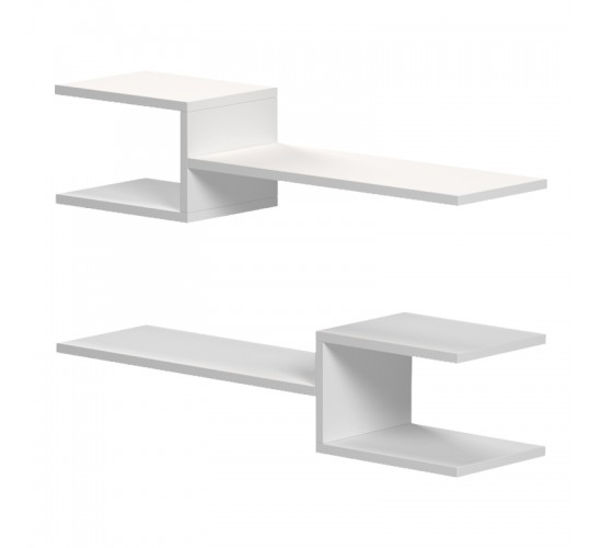 Ραφιέρα τοίχου Galler λευκό 79x19.5x18εκ Υλικό: MELAMINE15mm 230-000167