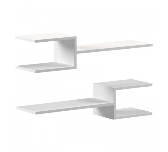 Ραφιέρα τοίχου Galler λευκό 79x19.5x18εκ Υλικό: MELAMINE15mm 230-000167