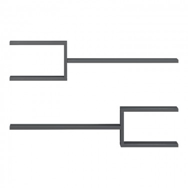 Ραφιέρα τοίχου Galler ανθρακί 79x19.5x18εκ Υλικό: MELAMINE15mm 230-000168