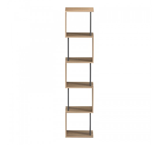 Βιβλιοθήκη Cubik sonoma- ανθρακί 35x30x161εκ Υλικό: 15mm Melamine Board 230-000175