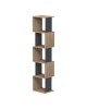 Βιβλιοθήκη Cubik sonoma- ανθρακί 35x30x161εκ Υλικό: 15mm Melamine Board 230-000175