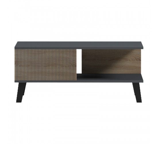 Τραπεζάκι σαλονιού Tuscany sonoma-ανθρακί 83x54x34εκ Υλικό: 15mm MELAMINE 230-000177