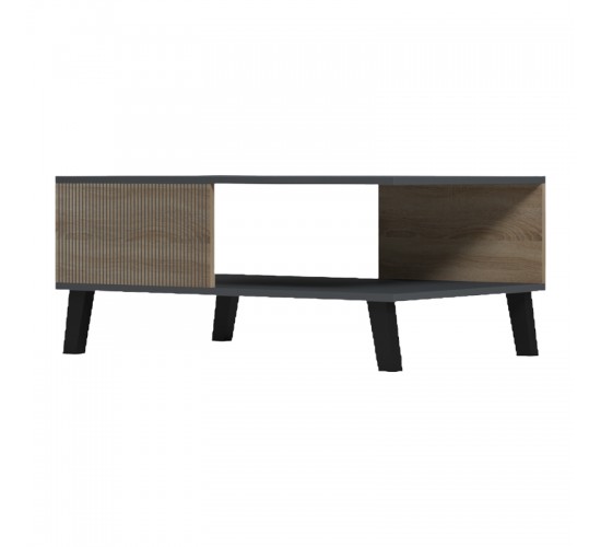 Τραπεζάκι σαλονιού Tuscany sonoma-ανθρακί 83x54x34εκ Υλικό: 15mm MELAMINE 230-000177