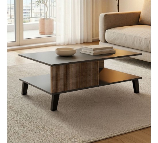 Τραπεζάκι σαλονιού Tuscany sonoma-ανθρακί 83x54x34εκ Υλικό: 15mm MELAMINE 230-000177