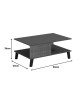 Τραπεζάκι σαλονιού Tuscany sonoma-ανθρακί 83x54x34εκ Υλικό: 15mm MELAMINE 230-000177