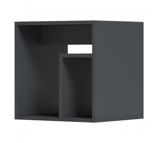 Κομοδίνο Doublo ανθρακί 40x35x40εκ Υλικό: 15mm MELAMINE 230-000184