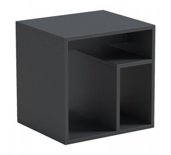 Κομοδίνο Doublo ανθρακί 40x35x40εκ Υλικό: 15mm MELAMINE 230-000184