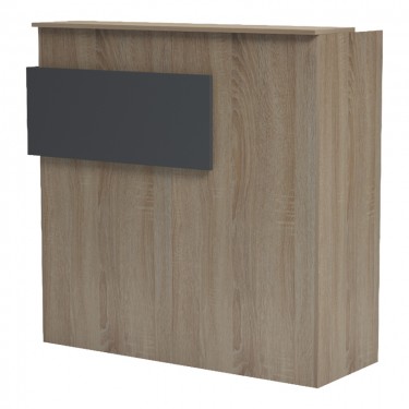 Γραφείο reception Optima με led sonoma-ανθρακί 110x40x110εκ Υλικό: Melamine 230-000185