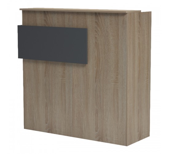 Γραφείο reception Optima με led sonoma-ανθρακί 110x40x110εκ Υλικό: Melamine 230-000185