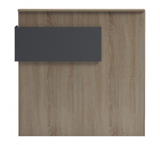 Γραφείο reception Optima με led sonoma-ανθρακί 110x40x110εκ Υλικό: Melamine 230-000185