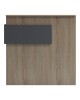 Γραφείο reception Optima με led sonoma-ανθρακί 110x40x110εκ Υλικό: Melamine 230-000185