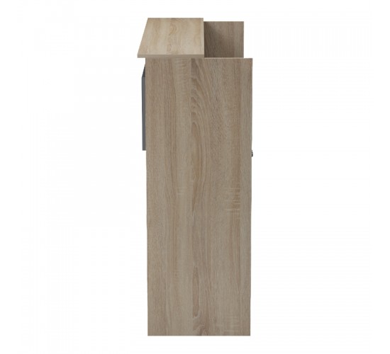 Γραφείο reception Optima με led sonoma-ανθρακί 110x40x110εκ Υλικό: Melamine 230-000185