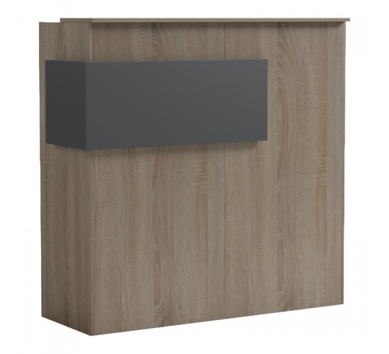 Γραφείο reception Optima με led sonoma-ανθρακί 110x40x110εκ Υλικό: Melamine 230-000185