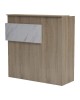Γραφείο reception Optima με led sonoma-λευκή όψη μαρμάρου 110x40x110εκ Υλικό: Melamine 230-000186