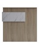 Γραφείο reception Optima με led sonoma-λευκή όψη μαρμάρου 110x40x110εκ Υλικό: Melamine 230-000186