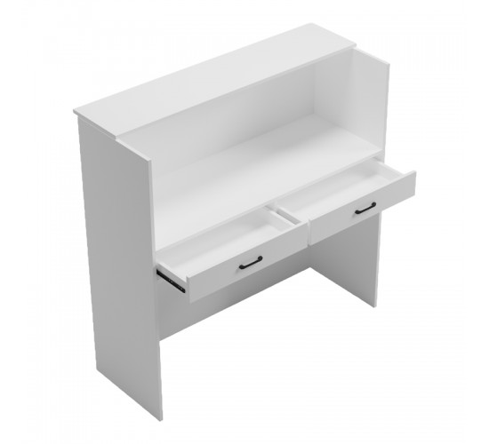 Γραφείο reception Optima με led λευκό-sonoma 110x40x110εκ Υλικό: Melamine 230-000187