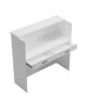 Γραφείο reception Optima με led λευκό-sonoma 110x40x110εκ Υλικό: Melamine 230-000187