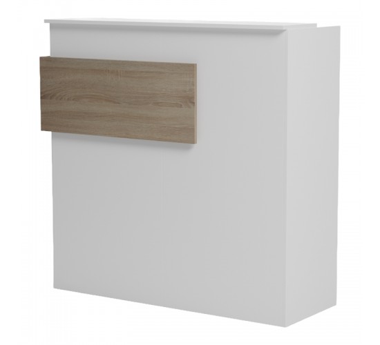Γραφείο reception Optima με led λευκό-sonoma 110x40x110εκ Υλικό: Melamine 230-000187