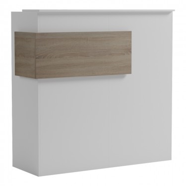 Γραφείο reception Optima με led λευκό-sonoma 110x40x110εκ Υλικό: Melamine 230-000187