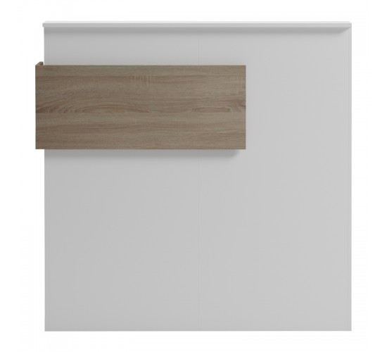 Γραφείο reception Optima με led λευκό-sonoma 110x40x110εκ Υλικό: Melamine 230-000187
