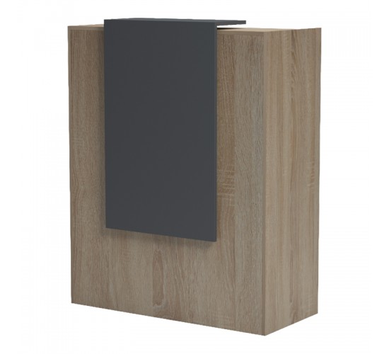 Γραφείο reception Zowel με led sonoma-ανθρακί 90x40x110εκ Υλικό: Melamine 230-000188