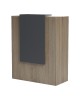 Γραφείο reception Zowel με led sonoma-ανθρακί 90x40x110εκ Υλικό: Melamine 230-000188