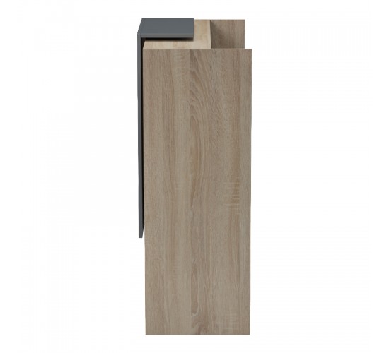 Γραφείο reception Zowel με led sonoma-ανθρακί 90x40x110εκ Υλικό: Melamine 230-000188