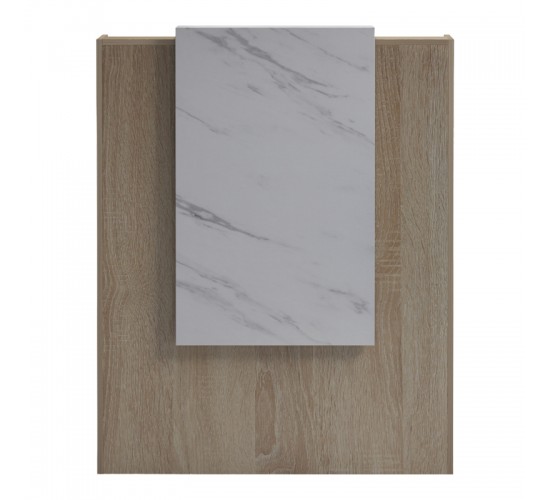Γραφείο reception Zowel με led sonoma-λευκή όψη μαρμάρου 90x40x110εκ Υλικό: Melamine 230-000189