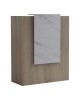 Γραφείο reception Zowel με led sonoma-λευκή όψη μαρμάρου 90x40x110εκ Υλικό: Melamine 230-000189