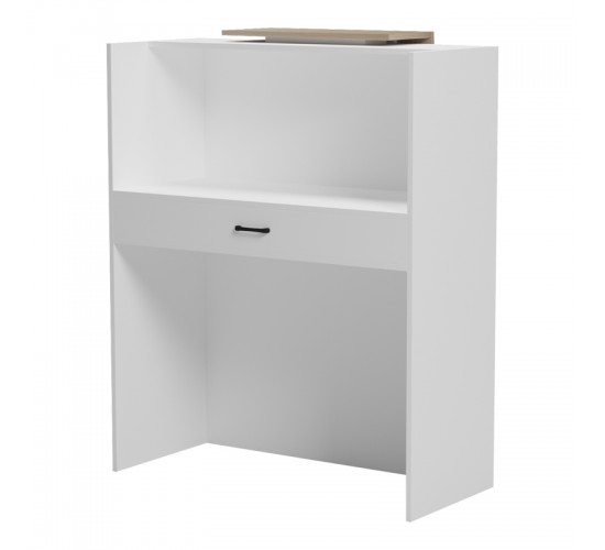 Γραφείο reception Zowel με led λευκό - sonoma 90x40x110εκ Υλικό: Melamine 230-000190