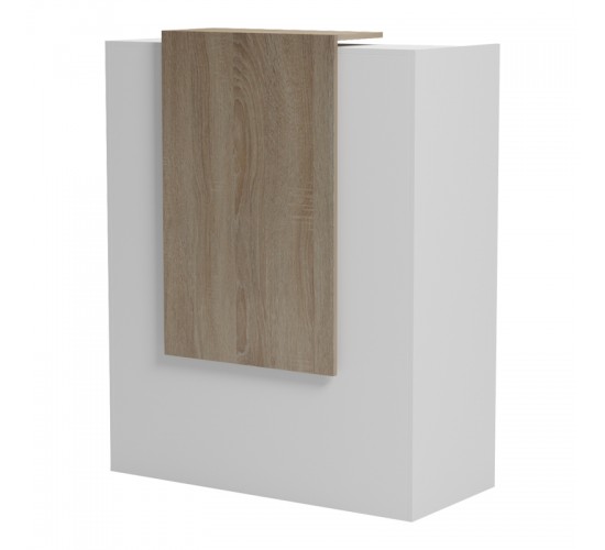Γραφείο reception Zowel με led λευκό - sonoma 90x40x110εκ Υλικό: Melamine 230-000190