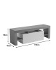 Έπιπλο τηλεόρασης Liner sonoma-λευκό 150x40x50εκ Υλικό: 15MM MELAMINE BOARD 230-000192