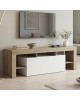 Έπιπλο τηλεόρασης Liner sonoma-λευκό 150x40x50εκ Υλικό: 15MM MELAMINE BOARD 230-000192