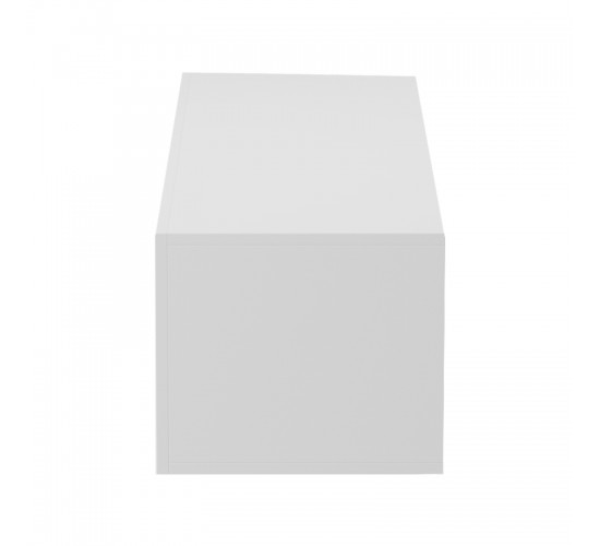 Έπιπλο τηλεόρασης επιτοίχιο με Led Rival λευκό 120x35x30εκ Υλικό: 15MM MELAMINE BOARD 230-000193
