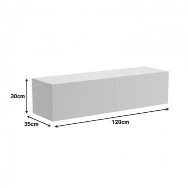 Έπιπλο τηλεόρασης επιτοίχιο με Led Rival ανθρακί 120x35x30εκ Υλικό: 15MM MELAMINE BOARD 230-000194