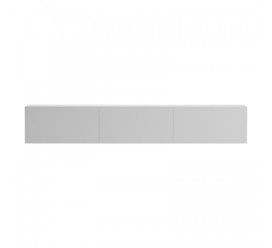 Έπιπλο τηλεόρασης επιτοίχιο με Led Rival λευκό 180x35x30εκ Υλικό: 15MM MELAMINE BOARD 230-000195