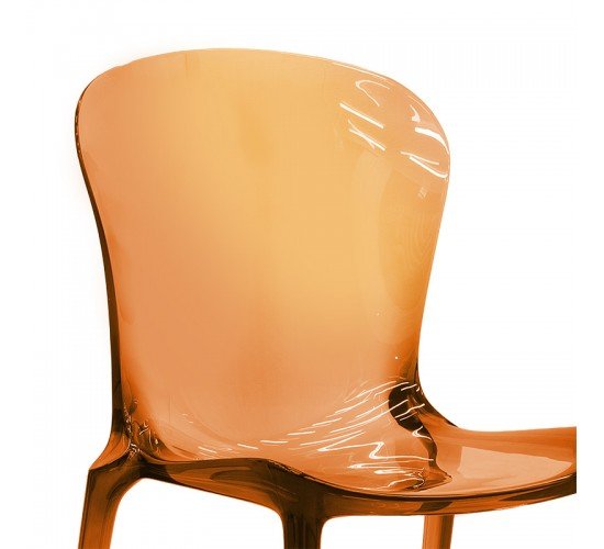 Καρέκλα Sawyer PC καφέ διαφανές Υλικό: PC 231-000002