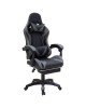 Καρέκλα γραφείου gaming με υποπόδιο Moza PU μαύρο-γκρι Υλικό: PU - PP - PVC 232-000004