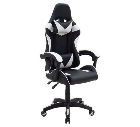 Καρέκλα γραφείου gaming Leoni PU μαύρο-λευκό Υλικό: PU - PP - PVC 232-000005