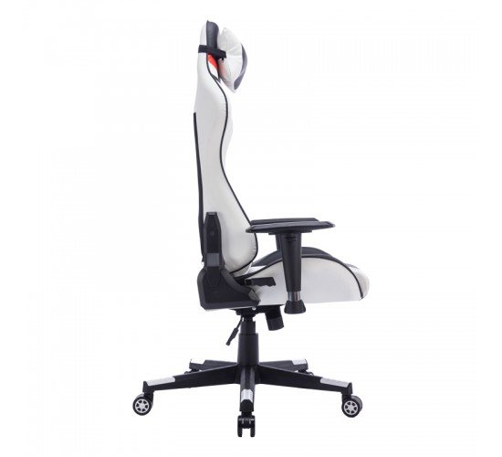 Καρέκλα γραφείου gaming Mazol pu μαύρο-λευκό 66x56x135εκ Υλικό: PU - FOAM - PP 232-000009