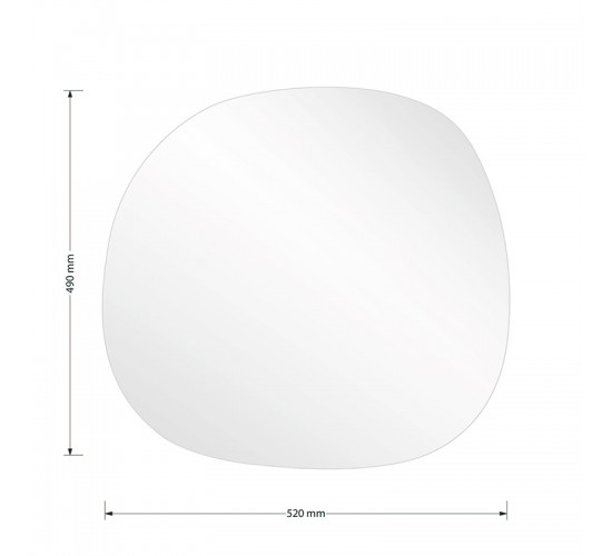 Καθρέπτης Frameless 1 49x1.2x52εκ Υλικό: CLIPBOARD WITH MELAMINE COATING 233-000008