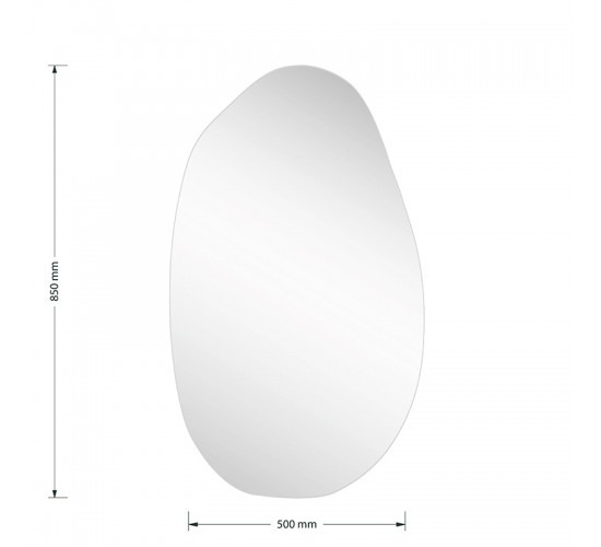 Καθρέπτης Frameless 2 50x1.2x85εκ Υλικό: CLIPBOARD WITH MELAMINE COATING 233-000009