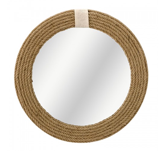 Καθρέπτης Rope φυσικό 60x2x60εκ Υλικό: CLIPBOARD WITH MELAMINE COATING 233-000015