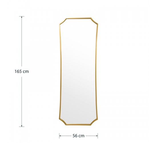 Καθρέπτης Torfu χρυσό 56x2x165εκ Υλικό: METAL - GLASS - MDF 233-000022