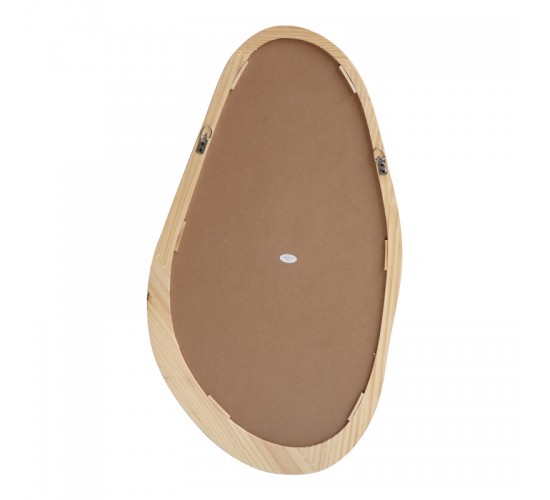 Καθρέπτης οβάλ Baloa mdf σε φυσική απόχρωση 44x4x80εκ Υλικό: MDF - GLASS 233-000038