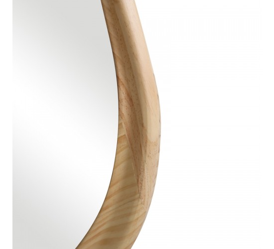 Καθρέπτης οβάλ Baloa mdf σε φυσική απόχρωση 44x4x80εκ Υλικό: MDF - GLASS 233-000038