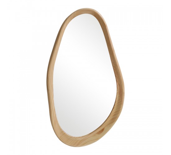 Καθρέπτης οβάλ Baloa mdf σε φυσική απόχρωση 44x4x80εκ Υλικό: MDF - GLASS 233-000038