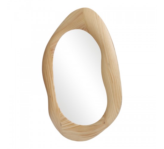 Καθρέπτης οβάλ Enola mdf σε φυσική απόχρωση 54x2.5x80εκ Υλικό: MDF - GLASS 233-000039