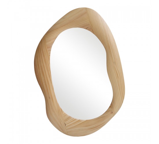 Καθρέπτης οβάλ Enola mdf σε φυσική απόχρωση 54x2.5x80εκ Υλικό: MDF - GLASS 233-000039